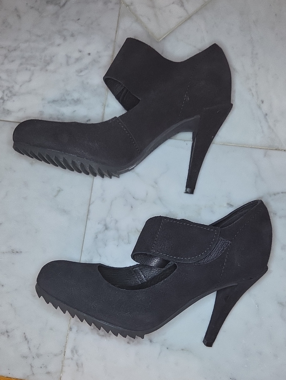Pedro Garcia Black Suede Loreen Mary Janes Pumps